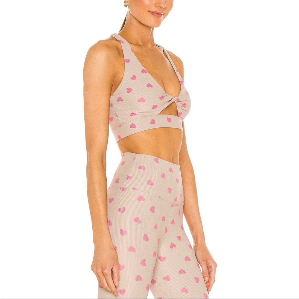 Beach Riot Twist Top in Famous Taupe Heart XS